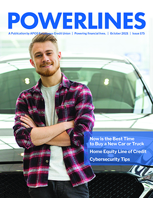 October 2021 Newsletter Cover Man with New Car