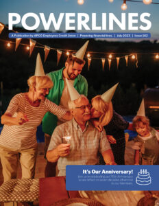 Cover for July 2023 Powerlines Newsletter